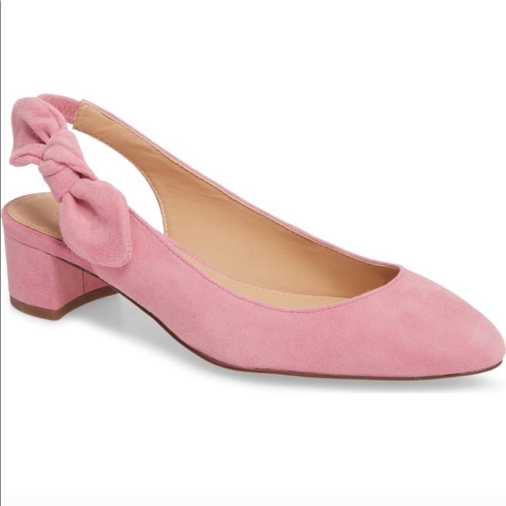 J. Crew Slingback Suede Bow Back Pumps